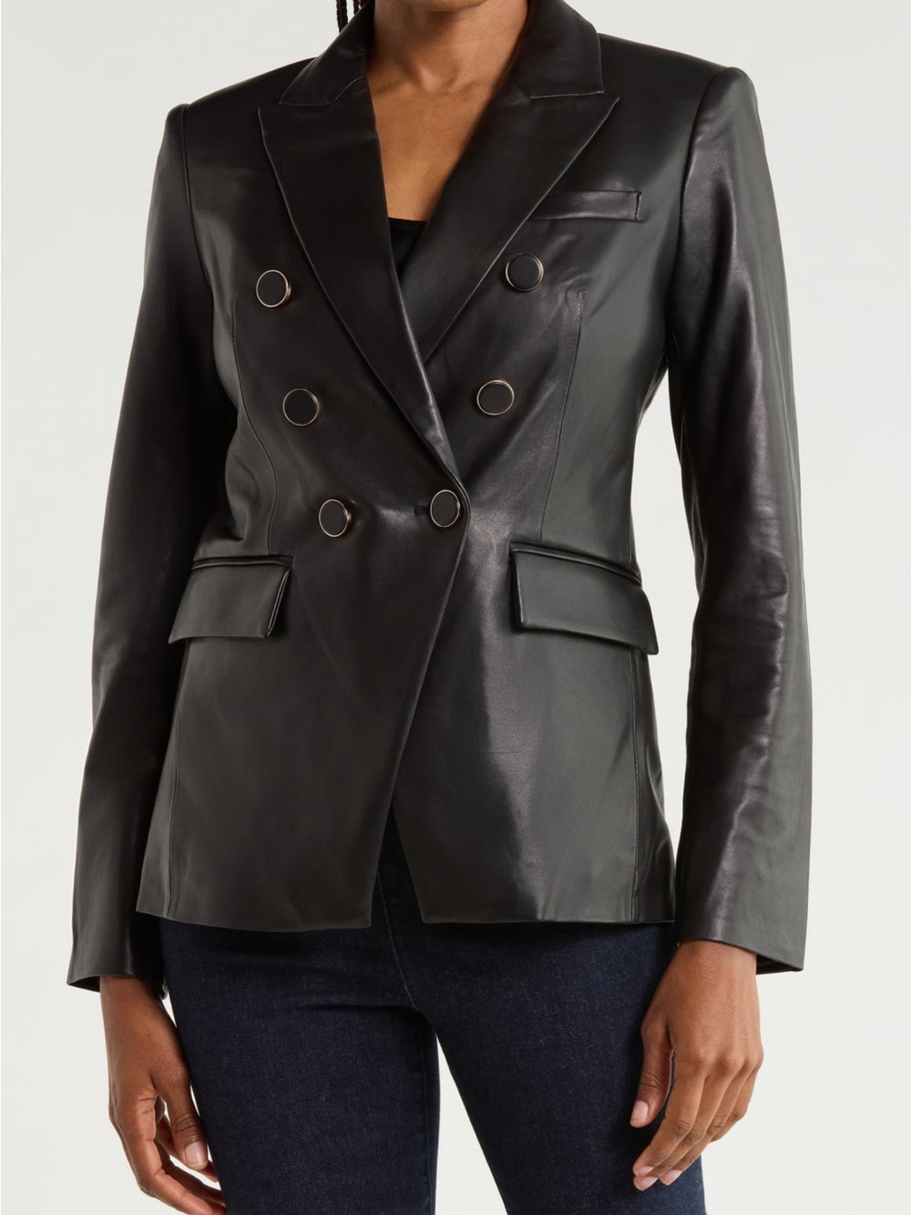 NWT Veronica Beard Miller Leather Dicky Jacket Black